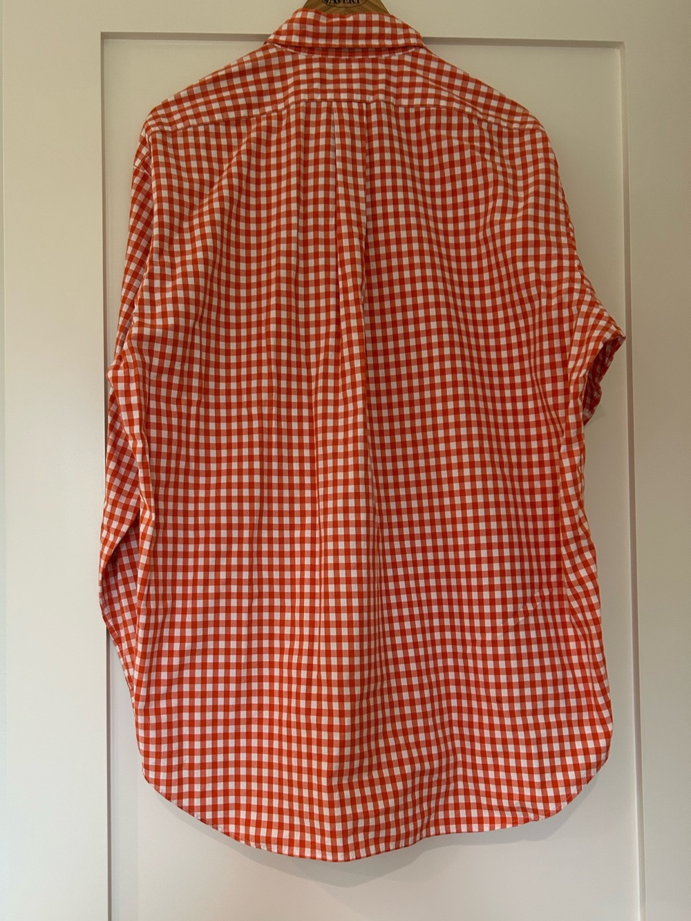 Ralph Lauren Orange and White Gingham Button-Down Shirt - Picture 4 of 4